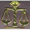 SCALES OF JUSTICE CUTOUT PIN